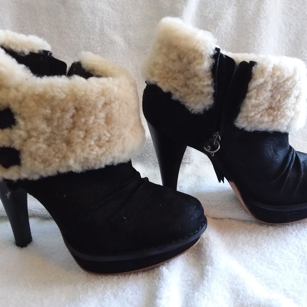 Ugg Black Plush Platform Boot Order Canceled Last… - image 3